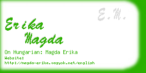 erika magda business card